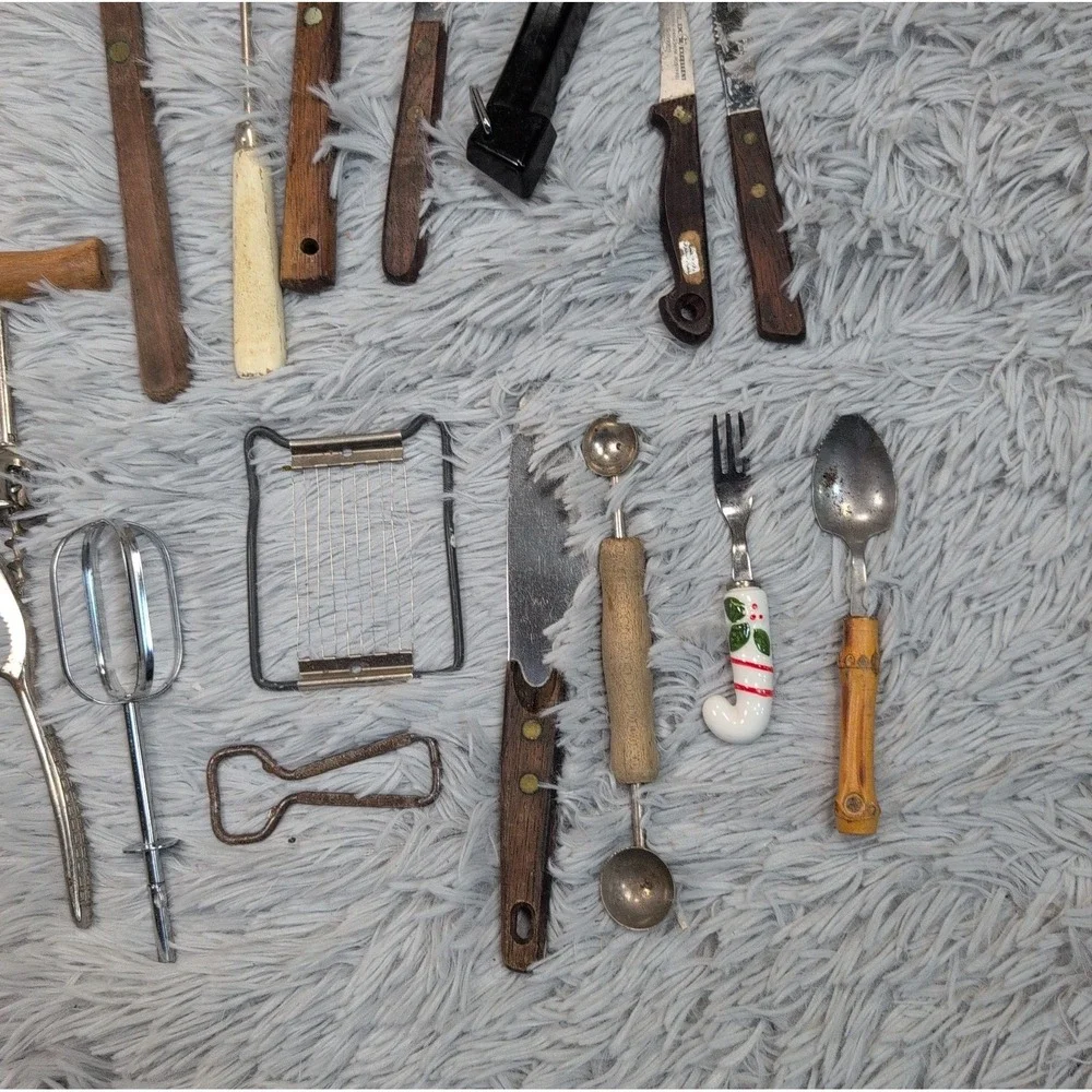 Lg Lot of 37 Vintage Kitchen Utensils Tools Farmhouse Primitive Decor‎ USA Japan